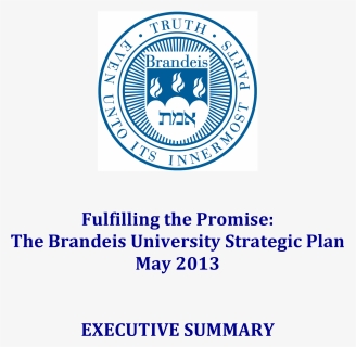 Strategic Plan Executive Summary Main Image - Brandeis University, HD Png Download, Free Download