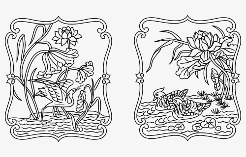 Traditional Chinese Line Art Clip Arts - Chinese Traditional Painting Clipart, HD Png Download, Free Download