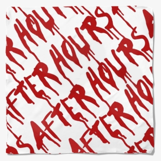 Vlone After Hours Blood Drip Bandana White Digital - Illustration, HD Png Download, Free Download