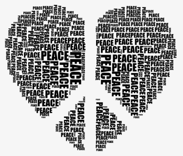 Peace Heart Mark Iii Word Cloud Black - Hope Sign, HD Png Download, Free Download