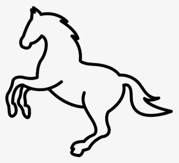 Outline Of A Horse Jumping, HD Png Download, Free Download