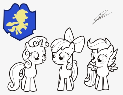 Mlp Coloring Pages Cutie Mark Crusaders, HD Png Download, Free Download