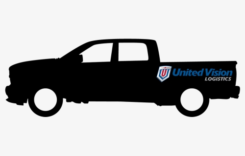 Uvl Branded Truck Silhouette Side View - Transparent Blue Pickup Truck, HD Png Download, Free Download