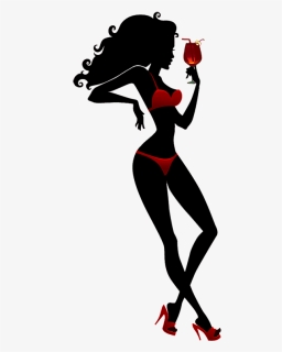Bartender Vector Lady - Woman Silhouette Fashion, HD Png Download, Free Download