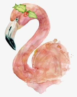 This Graphics Is Hand Painted A Flamingo Png Transparent - Flamingo Watercolour, Png Download, Free Download