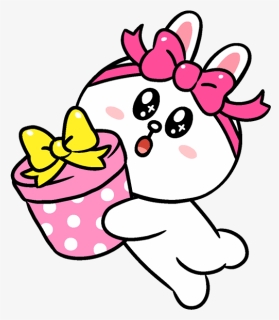 #linefriends #cony #rabbit #gift #freetoedit, HD Png Download, Free Download