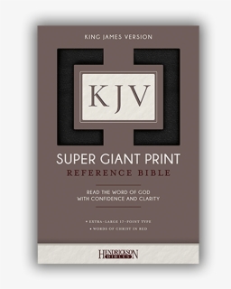 Kjv Super Giant Print Reference Bible Hendrickson Brown, HD Png Download, Free Download