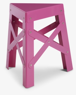 Eiffel Aluminum Stool, Pink-0 - Pink Three Legged Stool, HD Png Download, Free Download