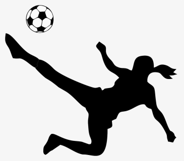 Football Player The James Young High School Women"s - Girl Kicking Soccer Ball Clip Art, HD Png Download, Free Download