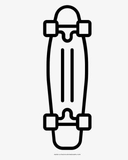 Penny Board Coloring Page - Penny Board Outline, HD Png Download, Free Download