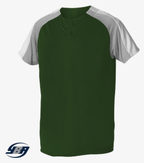 Button Henley Baseball Jersey Dark Green - Baseball Uniform, HD Png Download, Free Download