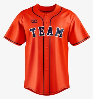 Orange Navy White Baseball Jersey, HD Png Download, Free Download