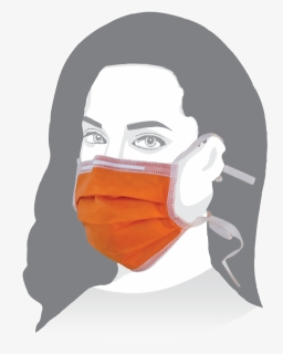 Transparent Surgical Mask Png - Orange Color Face Mask, Png Download, Free Download