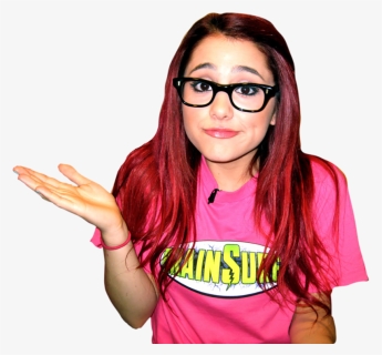 Ariana Grande Red Hair Glasses, HD Png Download, Free Download