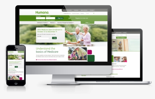 Humana Website Design - Responsive Web Design, HD Png Download, Free Download