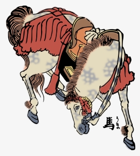 Cafepress Japanese Horse Art Tile Coaster - Ukiyo E Horse, HD Png Download, Free Download