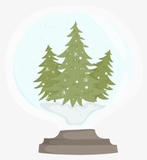 Winter Forest Light Bulb Transparent Cartoon Winter - Christmas Tree, HD Png Download, Free Download