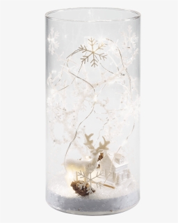Led Glass Cylinder "winter Forest", 20cm - Pint Glass, HD Png Download, Free Download