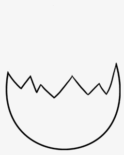 How To Draw An Easter Chick - Eggs Drawing Crack, HD Png Download, Free Download