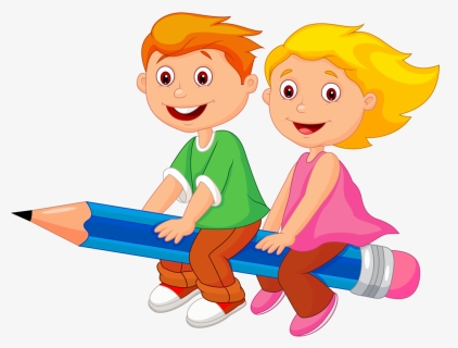 Cartoons Boy And Girl , Png Download - School Children Clipart, Transparent Png, Free Download