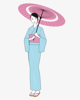 Japanese Woman With Parasol - Geisha, HD Png Download, Free Download