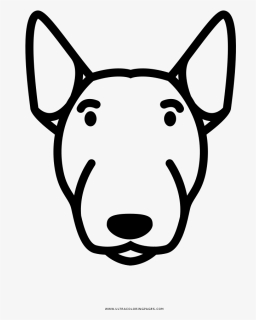 Bull Terrier Coloring Page - Bull And Terrier, HD Png Download, Free Download