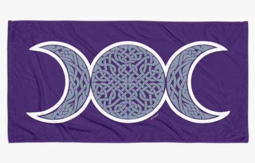 Original Triple Moon Celtic Design Towel - Circle, HD Png Download, Free Download