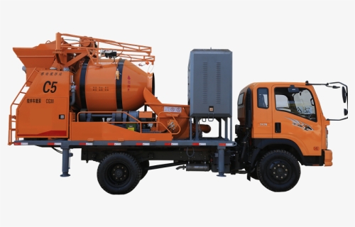Truck Concrete Mixer Pump, Upload Of Concrete Mixer - Truck, HD Png Download, Free Download