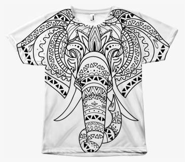 Tribal Elephant Tee - Elephant Vector Black And White, HD Png Download, Free Download