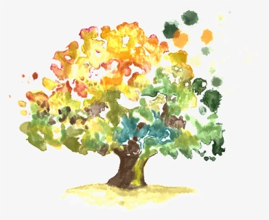 Cartoon Hand Painted Hd Beautiful Creative Tree Vector - Creative Tree Logo Transparent, HD Png Download, Free Download