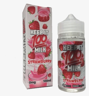 Strawberry Milk - 100ml E Liquid Strawberry Milkshake, HD Png Download, Free Download