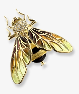 Nicole Barr Designs 18 Karat Gold Bee Brooch-gold - Gold Bee Transparent Background, HD Png Download, Free Download