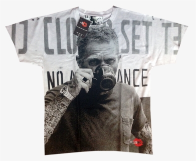 Tattooed Steve Mcqueen Kiss All Over T-shirt - Ron Galella Steve Mcqueen, HD Png Download, Free Download