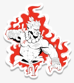 Street Fighter Akuma Swirling With Evil Energy - Cartoon, HD Png Download, Free Download