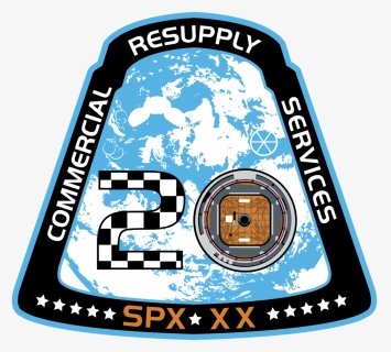 666px Spacex Crs 20 Patch - Spacex Crs 20 Mission Patch, HD Png Download, Free Download