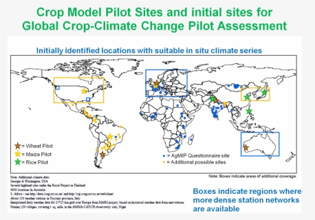 A Map Of Pilot Sites For Agricultural And Climate Modeling - Map, HD Png Download, Free Download