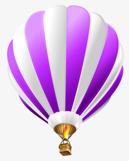 Transparent Hot Air Balloon Clip Art Png - Clip Art Purple Hot Air Balloon, Png Download, Free Download