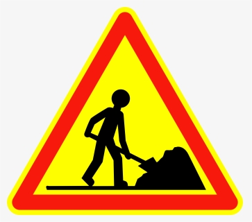 Travaux Route Clip Arts - Panneau Travaux Vector, HD Png Download, Free Download