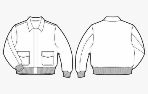 Collection Of Free Coat Drawing Tech Download - Flight Jacket, HD Png Download, Free Download