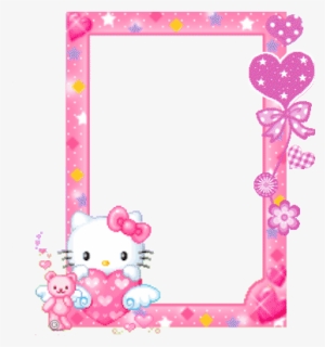 #hellokitty #sanrio #border #frame #kawaiiframe #pink - Borders Hello Kitty Frame, HD Png Download, Free Download