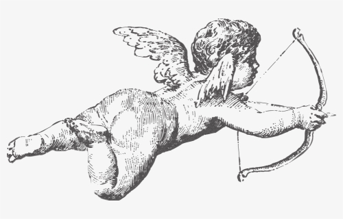 #angel #semitransparent #cupid #cherub #wings #draw - Greek Mythology Cupid Drawing, HD Png Download, Free Download