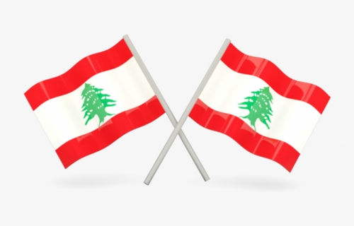 Two Wavy Flags - Coat Of Arms Of Lebanon, HD Png Download, Free Download