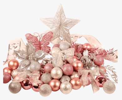 3ft Festive Christmas Tree Decoration Set In Pink And - Christmas Tree Pink Png, Transparent Png, Free Download