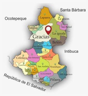 Mapa De Gracias Lempira Honduras, HD Png Download, Free Download