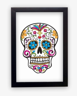 Day Of The Dead Color Skull, HD Png Download, Free Download