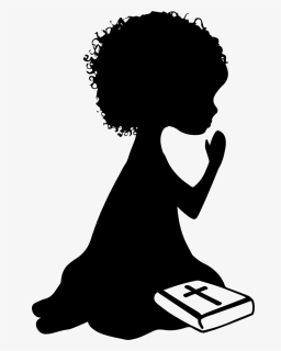 Black Girl Praying Silhouette, HD Png Download, Free Download
