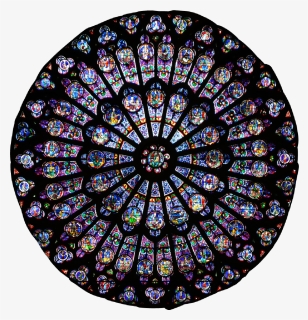 Dame #church #window #holy #dark #colorful - Rose Stained Glass Window St John The Divine, HD Png Download, Free Download