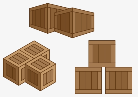 Vector Crates - Wooden Box Cartoon Png, Transparent Png, Free Download