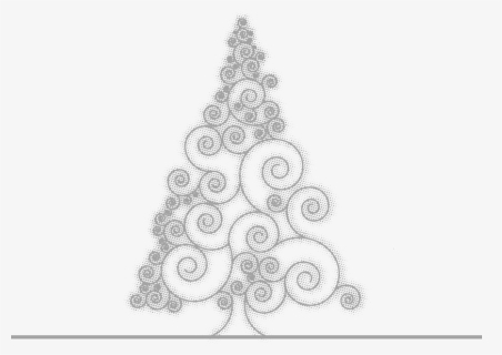 Drawing Grey Painted Sketch Pattern - Arbol De Navidad Gris Dibujo, HD Png Download, Free Download
