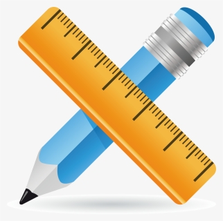 Clipart Ruler Supply, Clipart Ruler Supply Transparent - Ruler Pencil Clip Art, HD Png Download, Free Download